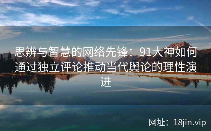 思辨与智慧的网络先锋：91大神如何通过独立评论推动当代舆论的理性演进