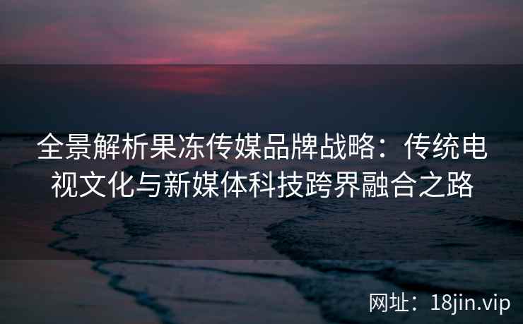 全景解析果冻传媒品牌战略：传统电视文化与新媒体科技跨界融合之路